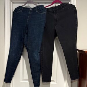 GAP Midnight Blue and Black Women's Skinny Jeans